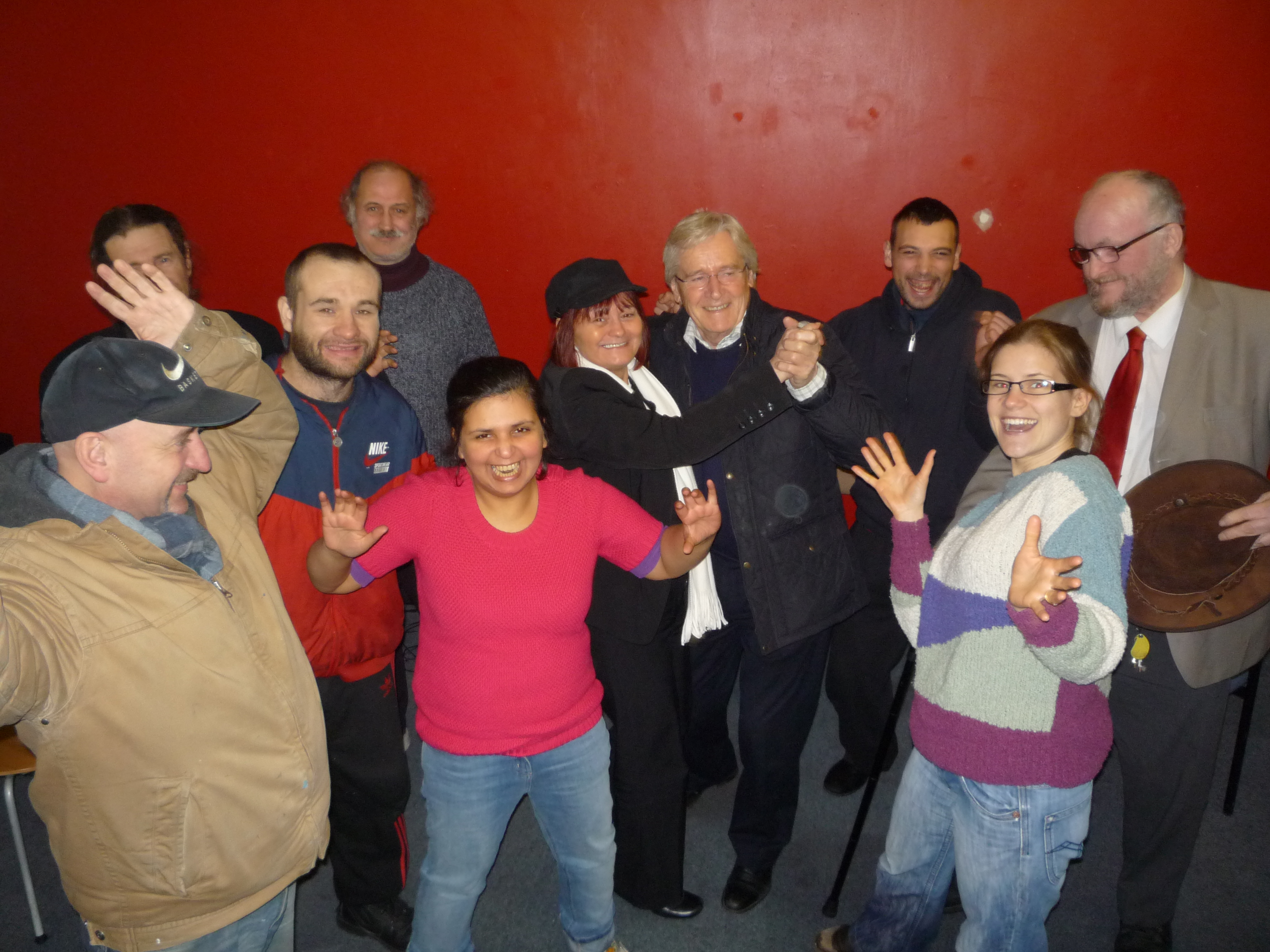 Participants with actor William Roache